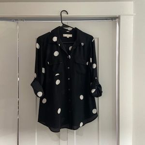 Black and white blouse